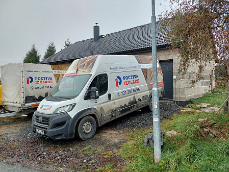 Izolace stropu novostavby rodinného domu ve Vrchlabí na Hartě